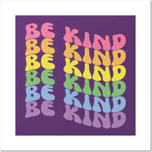 Be Kind Rainbow Posters and Art